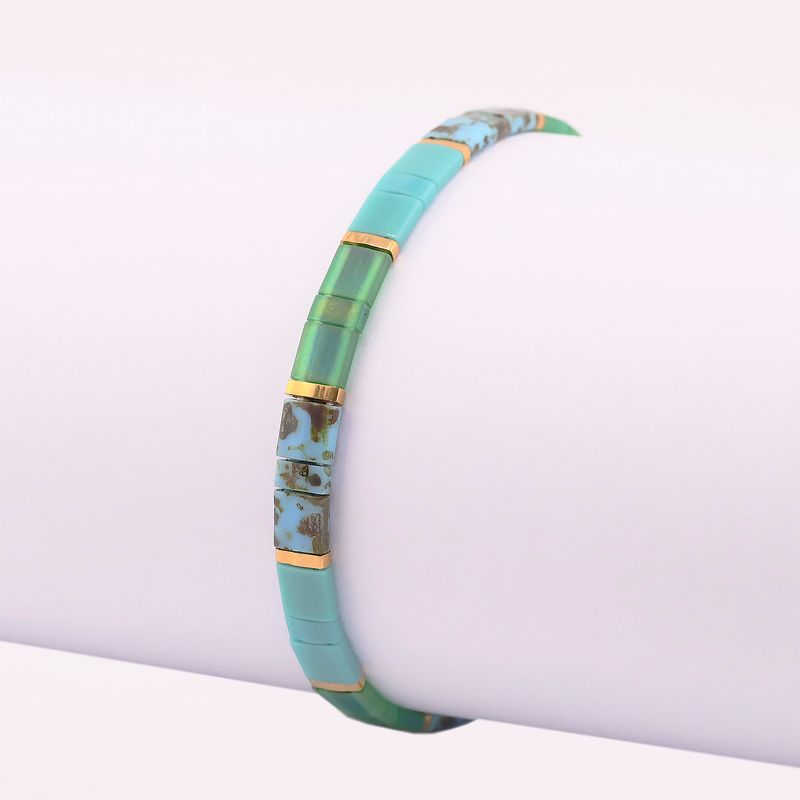 Pulsera Mosaico Esmeralda C/v (14 Cm - 17 Cm)